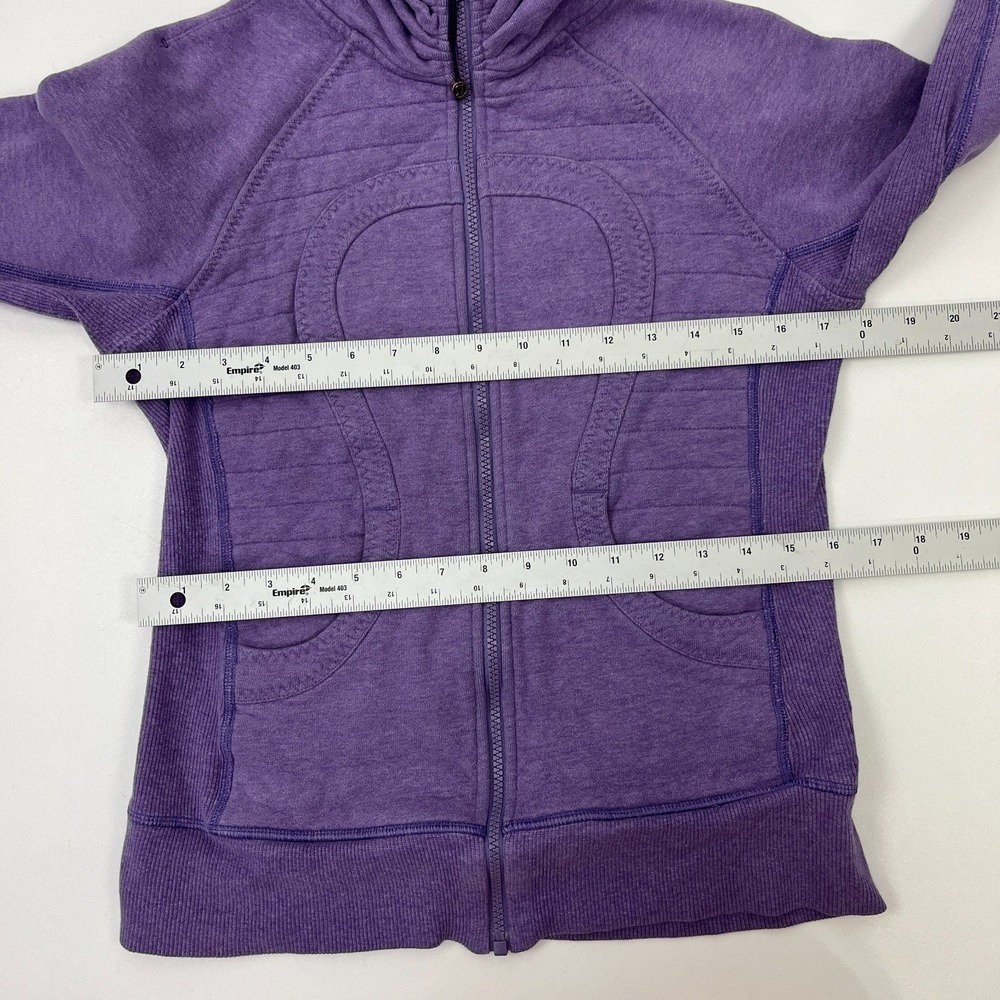 Lululemon Calm & Cozy Jacket "Scuba Cuddle Up"  Womens 6 Purple Sweatshirt - Picture 11 of 14